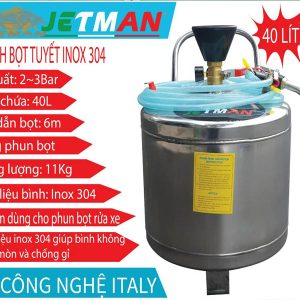 Binh Bot Tuyet 40 Lit Inox 304 Jetman 1